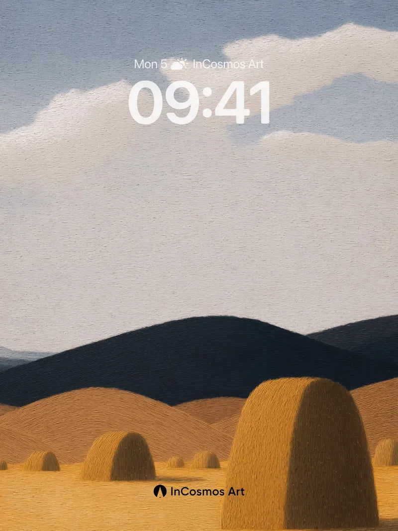 Golden Hush Wallpaper with Distant Hills