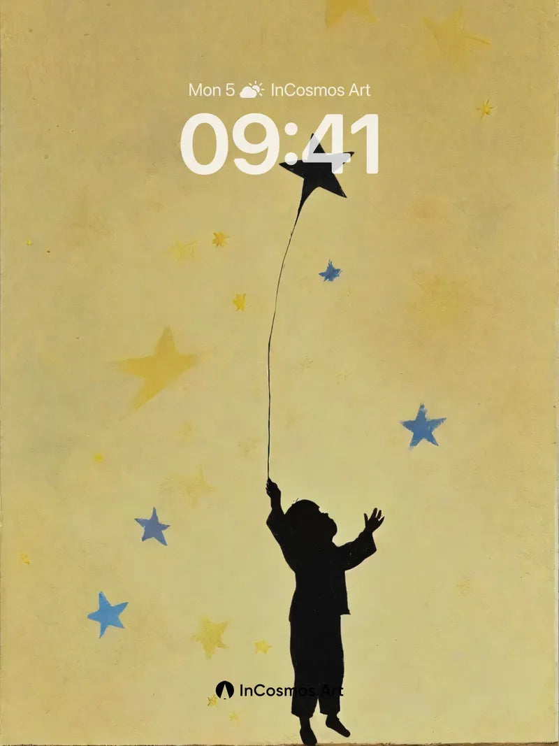 Wondering Starlight Wallpaper with Silhouetted Reach