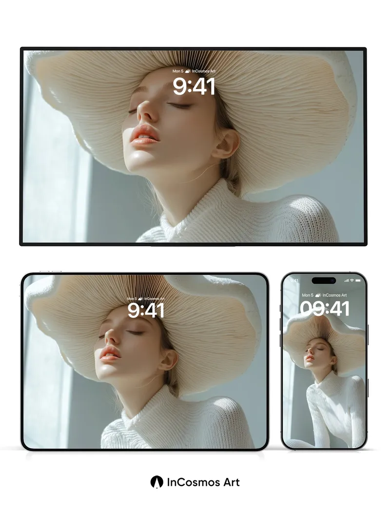 Serene Bloom Wallpaper with Sculpted Light