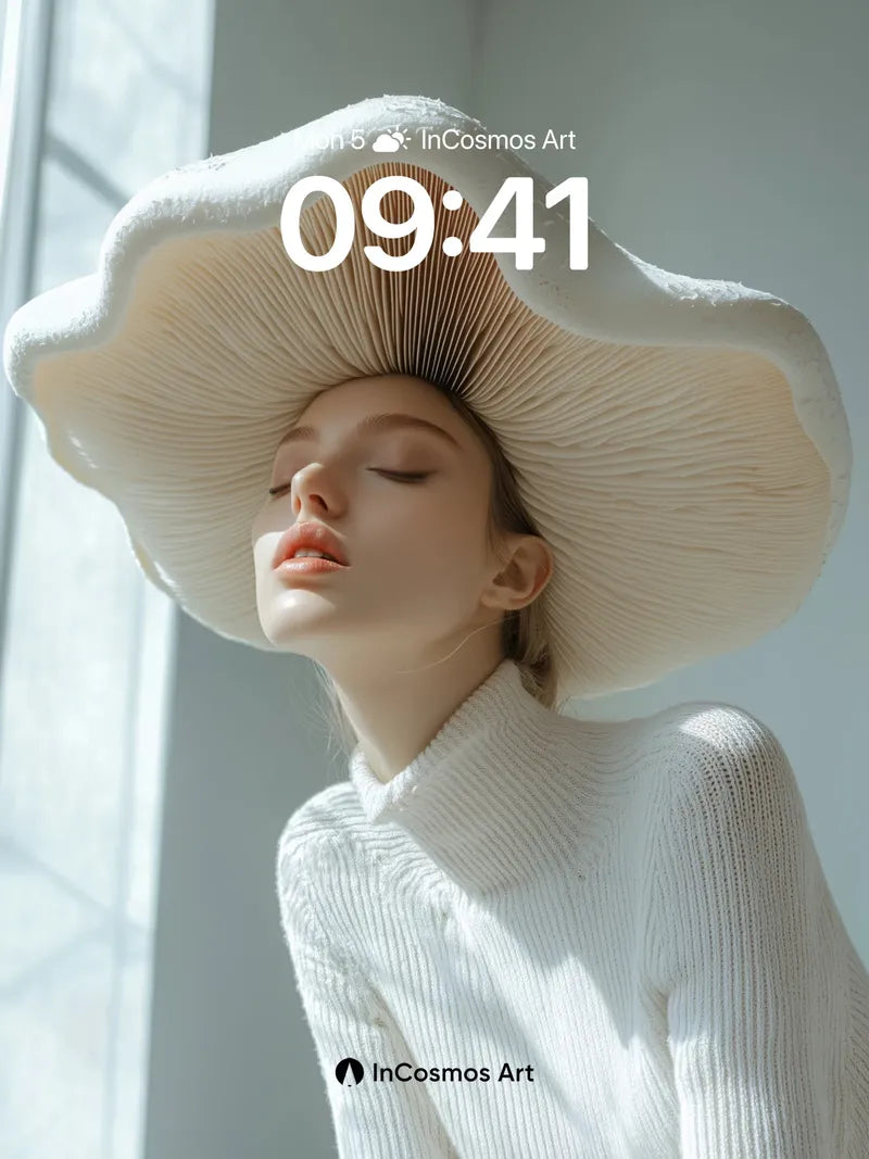 Serene Bloom Wallpaper with Sculpted Light