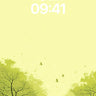 Serenity Meadow Wallpaper with Silent Canine wallpaper for iPhone, iPad & Mac