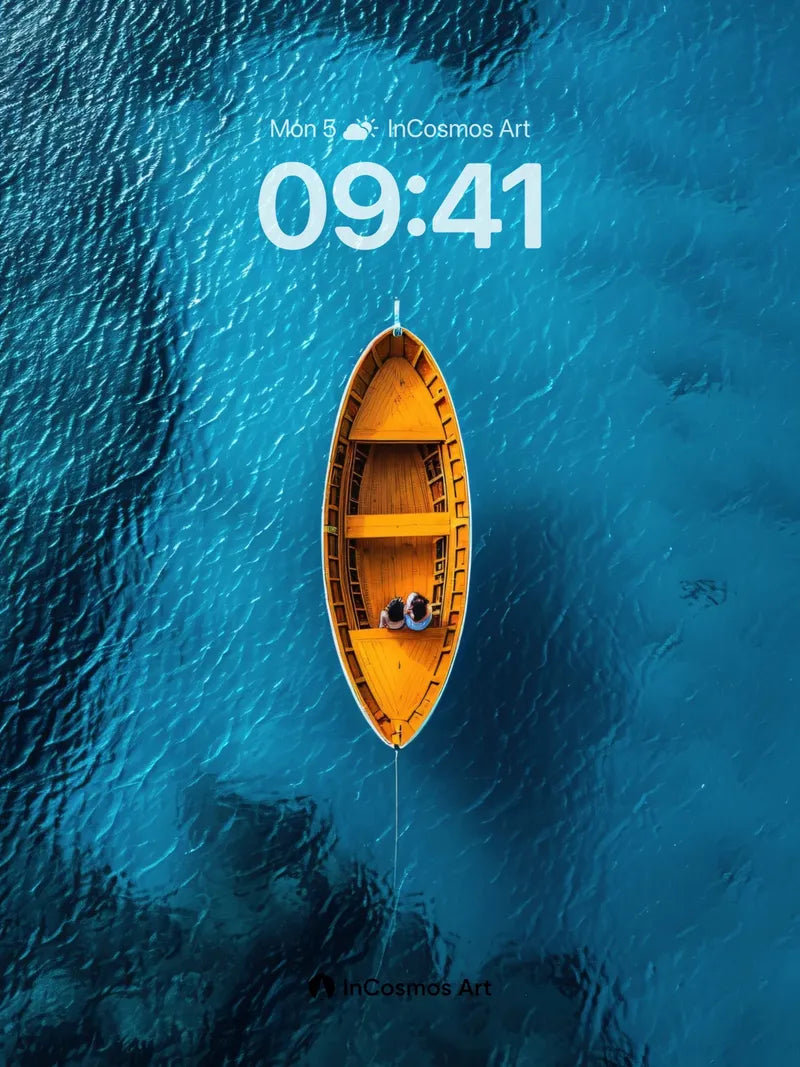 Serenity Drift Wallpaper with Wooden Solitude