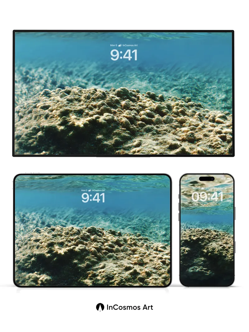 Serenity Underwater Wallpaper with Coral Textures