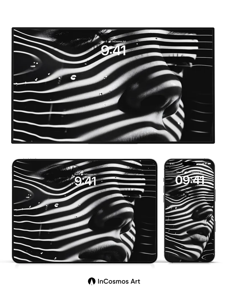 Shadow Weave Wallpaper with Cosmic Lines