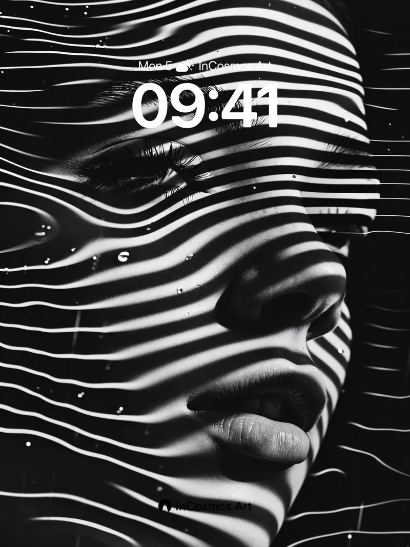 Shadow Weave Wallpaper with Cosmic Lines