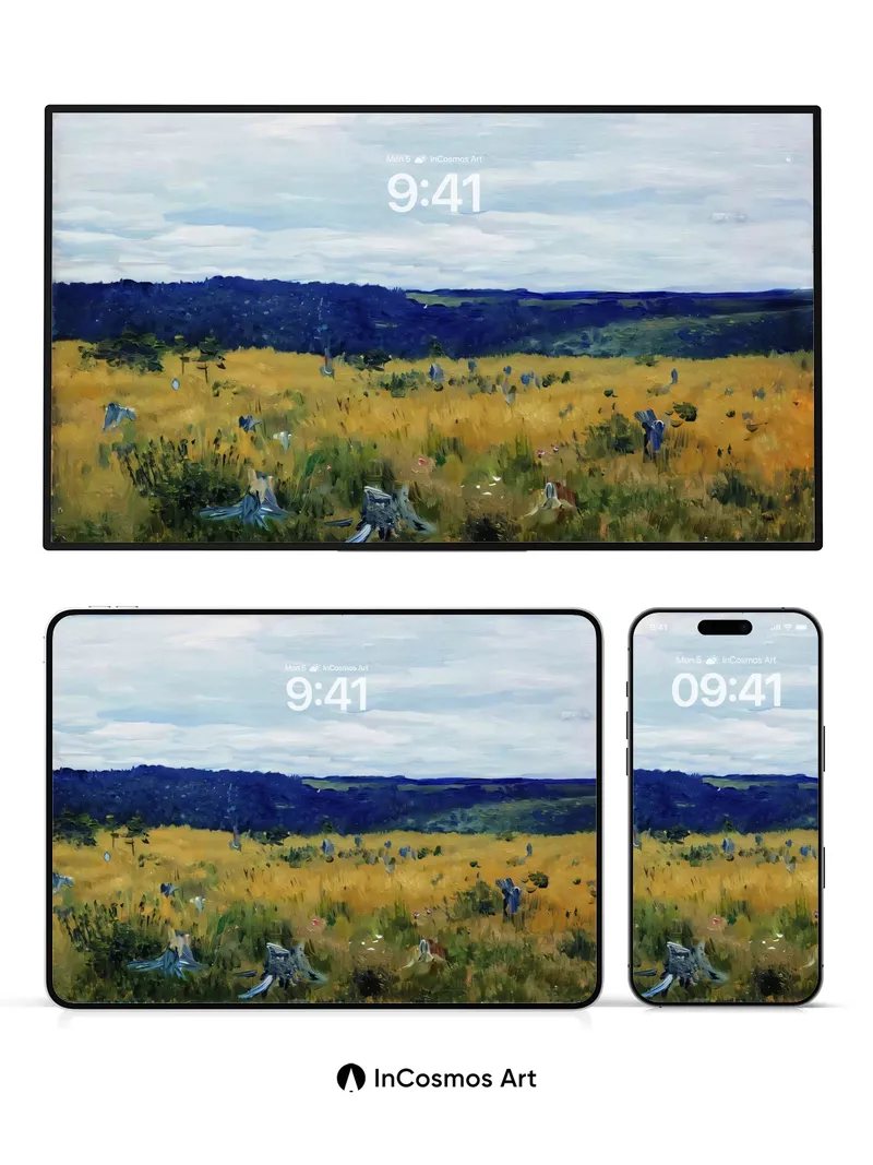 Golden Hush Wallpaper with Whispering Hills