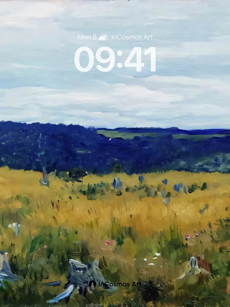 Golden Hush Wallpaper with Whispering Hills