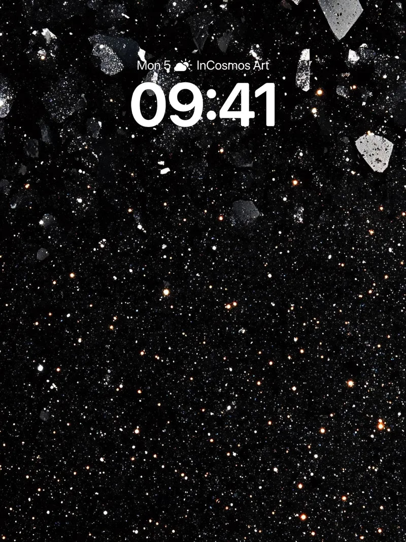 Cosmic Drift Wallpaper with Floating Fragments