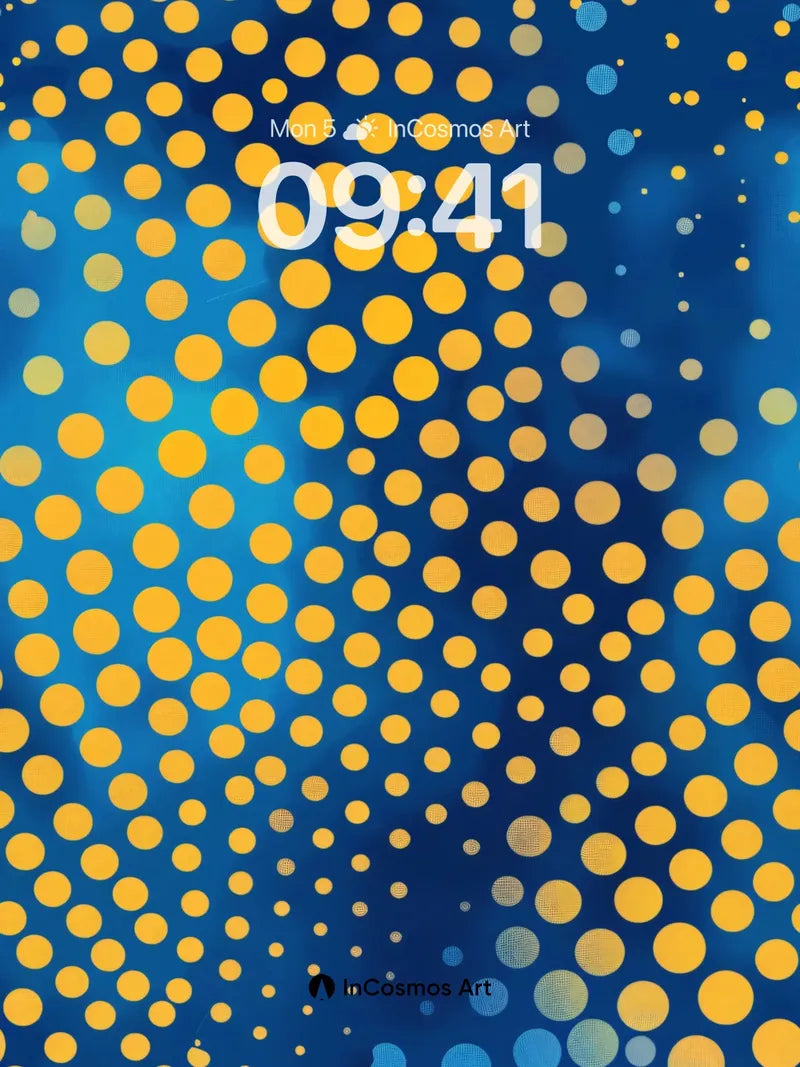 Cosmic Drift Wallpaper with Golden Constellations wallpaper for iPhone, iPad & Mac