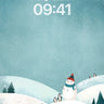 Whispering Snowscape Wallpaper with Penguin Family wallpaper for iPhone, iPad & Mac